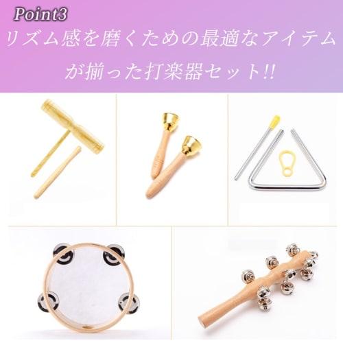 TOMMYFIELD Triangle Tambourine Percussion Wood Block for Performance and Maracas Music Practice (Musical Instrument)