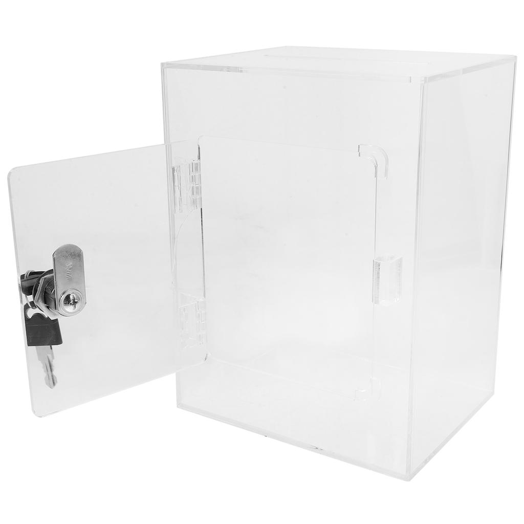 Box Small Lock Transparentní prasátko Dětské pro děti Dospělý Uzamykací poštovní schránka Akrylová slitinová nádoba na mince