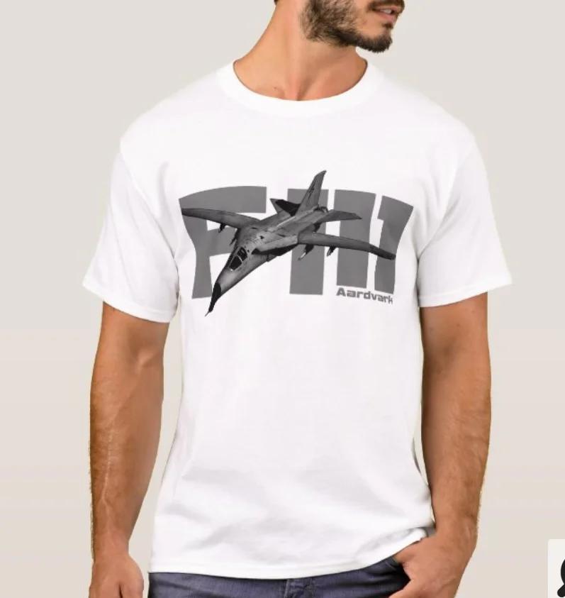 F111 Aardvark Intercepteur à Longue Portée et Avion d'Attaque Tactique T-shirt Coton Manches Courtes Col Rond Homme Nouveau