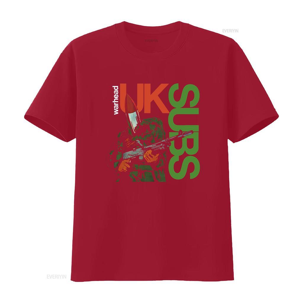 UK Subs Warhead Unisexs T Shirt Rock And Roll Classic Band New Black vintage Washed designer clothes Soft graphic streetwear homme