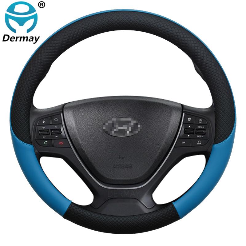 Für Hyundai i20 MK1 MK2 MK3 Inokom i20 Elite i20 Auto Lenkradabdeckung Leder Anti-Rutsch 100% DERMAY Marke Auto Zubehör