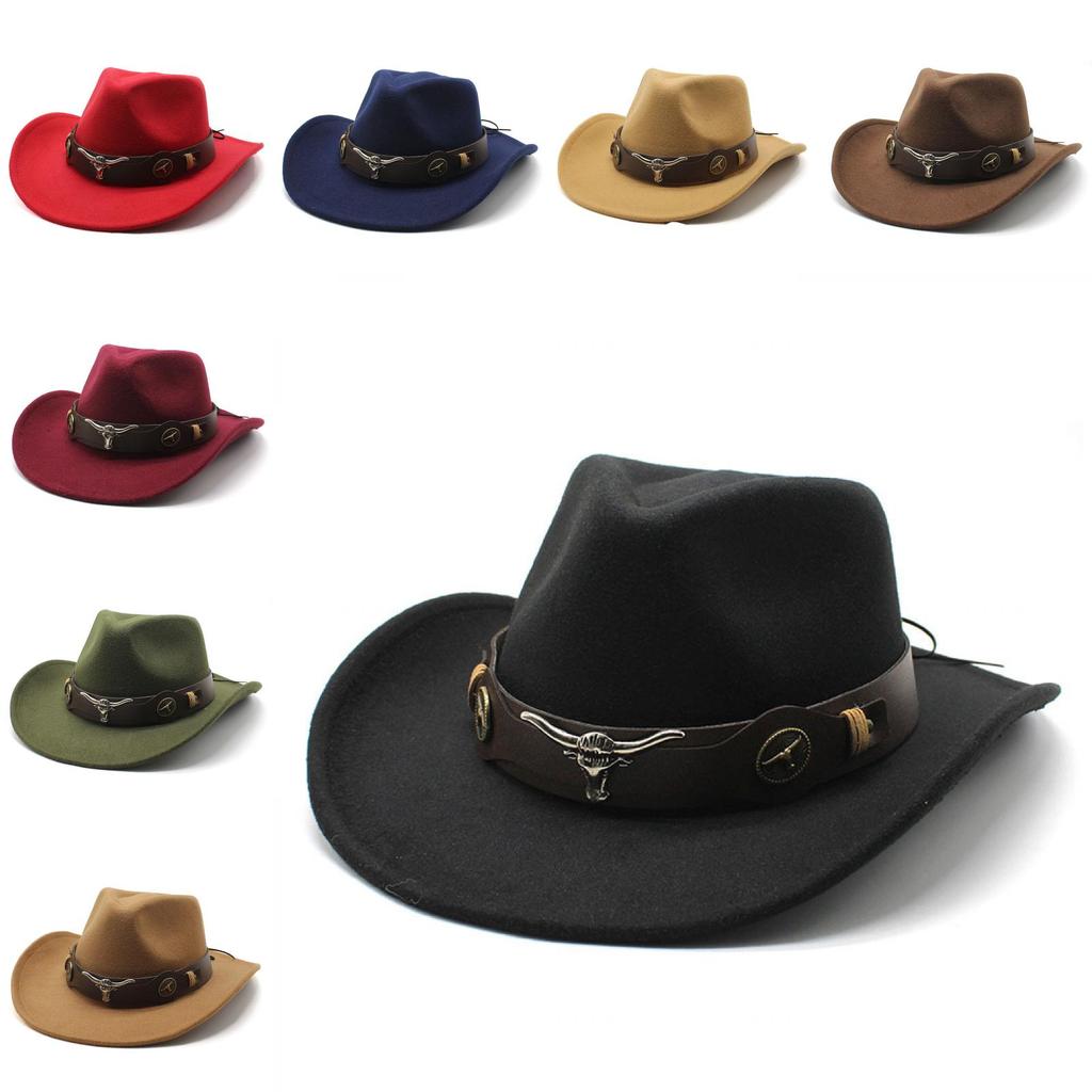 Western Cowboy Hat For Men And Women Made Of Wool Felt With Sun Protection And Breathability