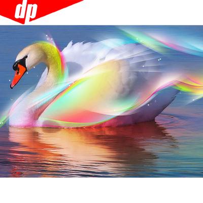 5d Diamond Painting Full Drill Round Animals Diamond Embroidery Sale Swan Pictures