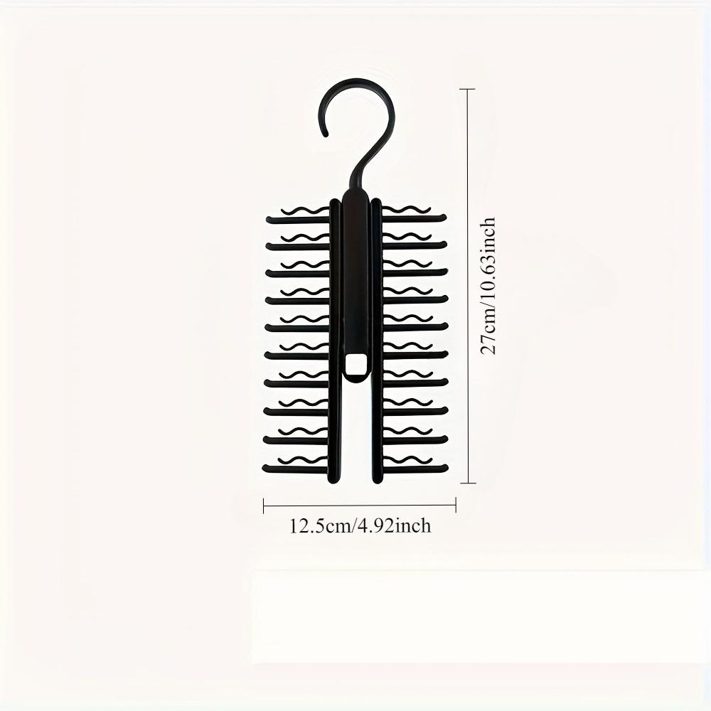 1/2pc 20-Hook Adjustable Tie Storage Rack Rotatable Necktie Tie Hanger Home Wardrobe Organizer for Belts Scarves Tie Clamp