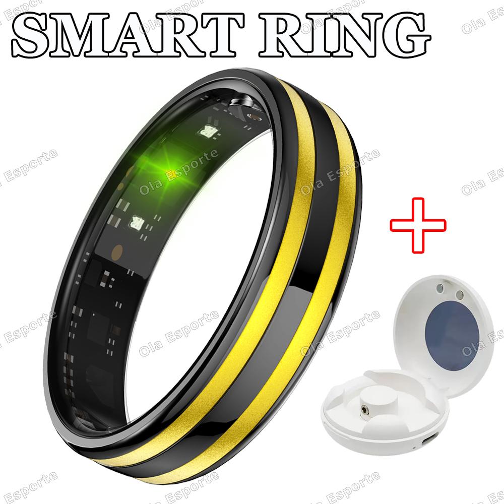 New  Smart Ring Heart Rate Stress Temperature Health Monitor Multi-sport Mode Waterproof Gesture Sensing Smartring Men Women