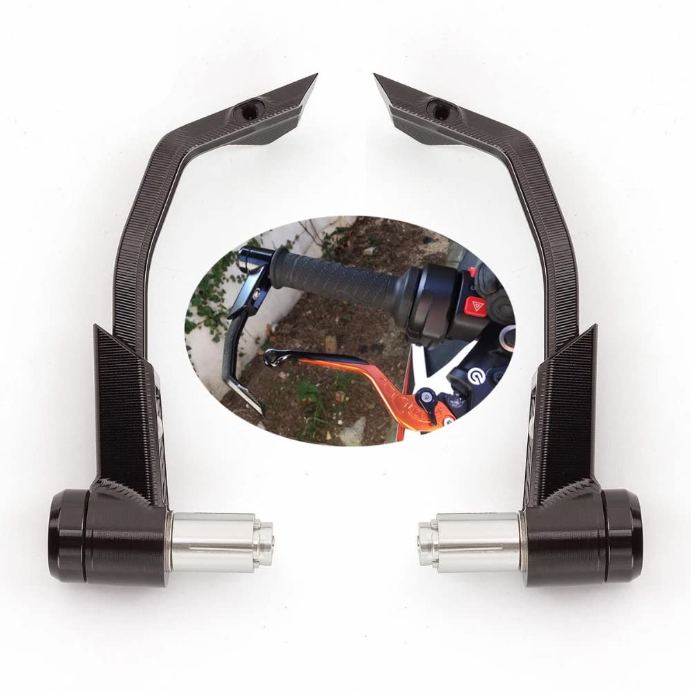 ZSADZS Universal CNC 22mm Motorcycle ProGuard Brake Clutch Lever Guards Motorcycle Handlebar Guards 7/8" (Titanium)