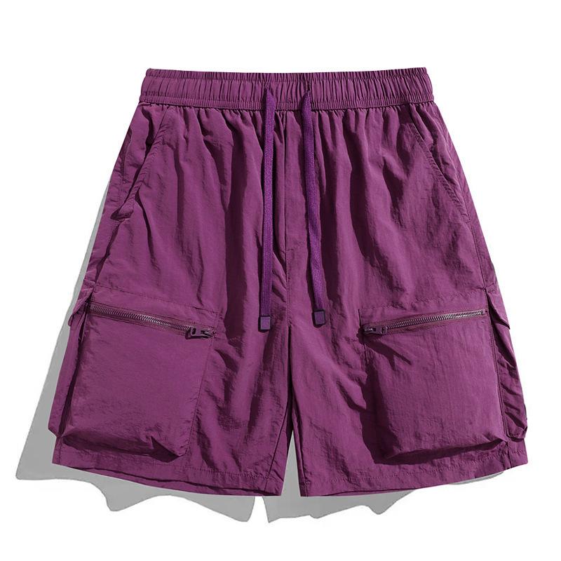 

Men s Quick-Dry Nylon Casual Shorts with Multi-Pockets - Hong Kong Style 3XL