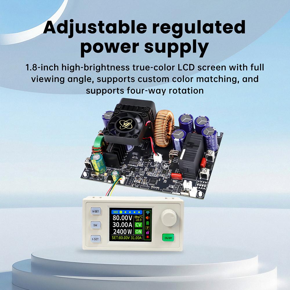 XY8030S XY12530S CNC Adjustable DC Step-Down Power Supply 30A 2400W/3750W Constant Voltage Constant Current with 2 PWM Fans