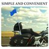 1 Adjustable Telescopic Flagpole Aluminum Base Steel Pole Motorcycle Flagpole Bike Handlebar Mount Cycling Accessories Home