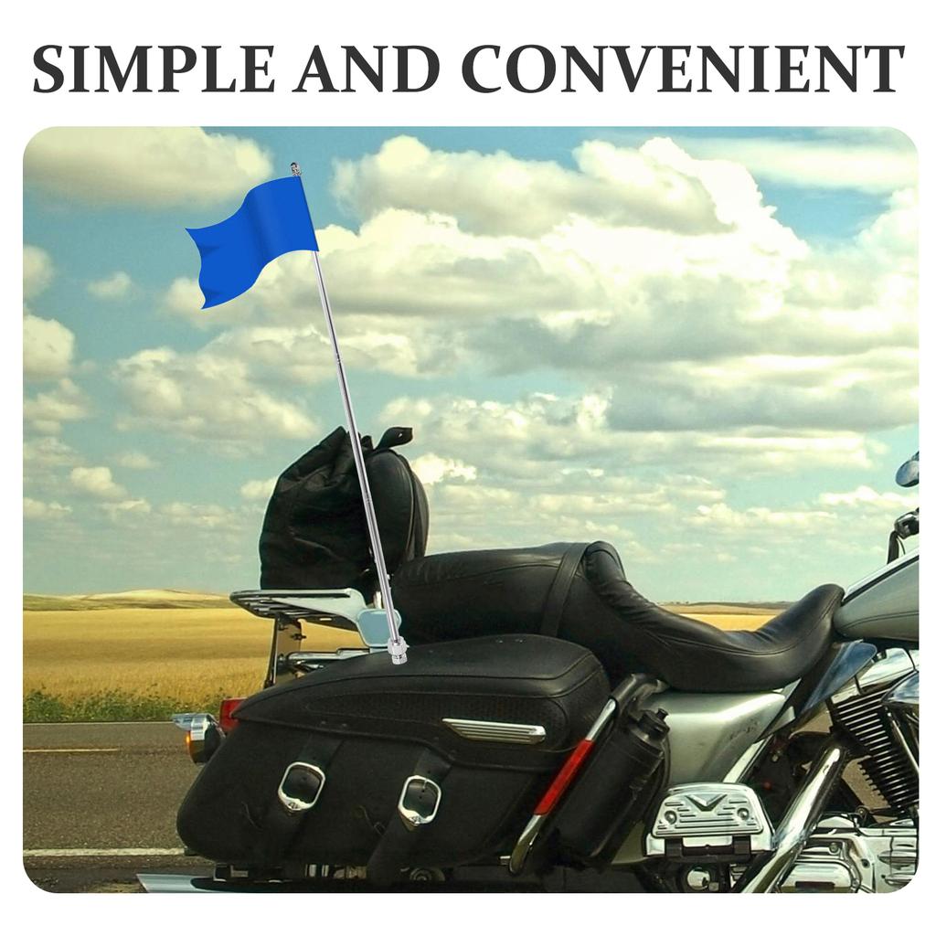 1 Adjustable Telescopic Flagpole Aluminum Base Steel Pole Motorcycle Flagpole Bike Handlebar Mount Cycling Accessories Home