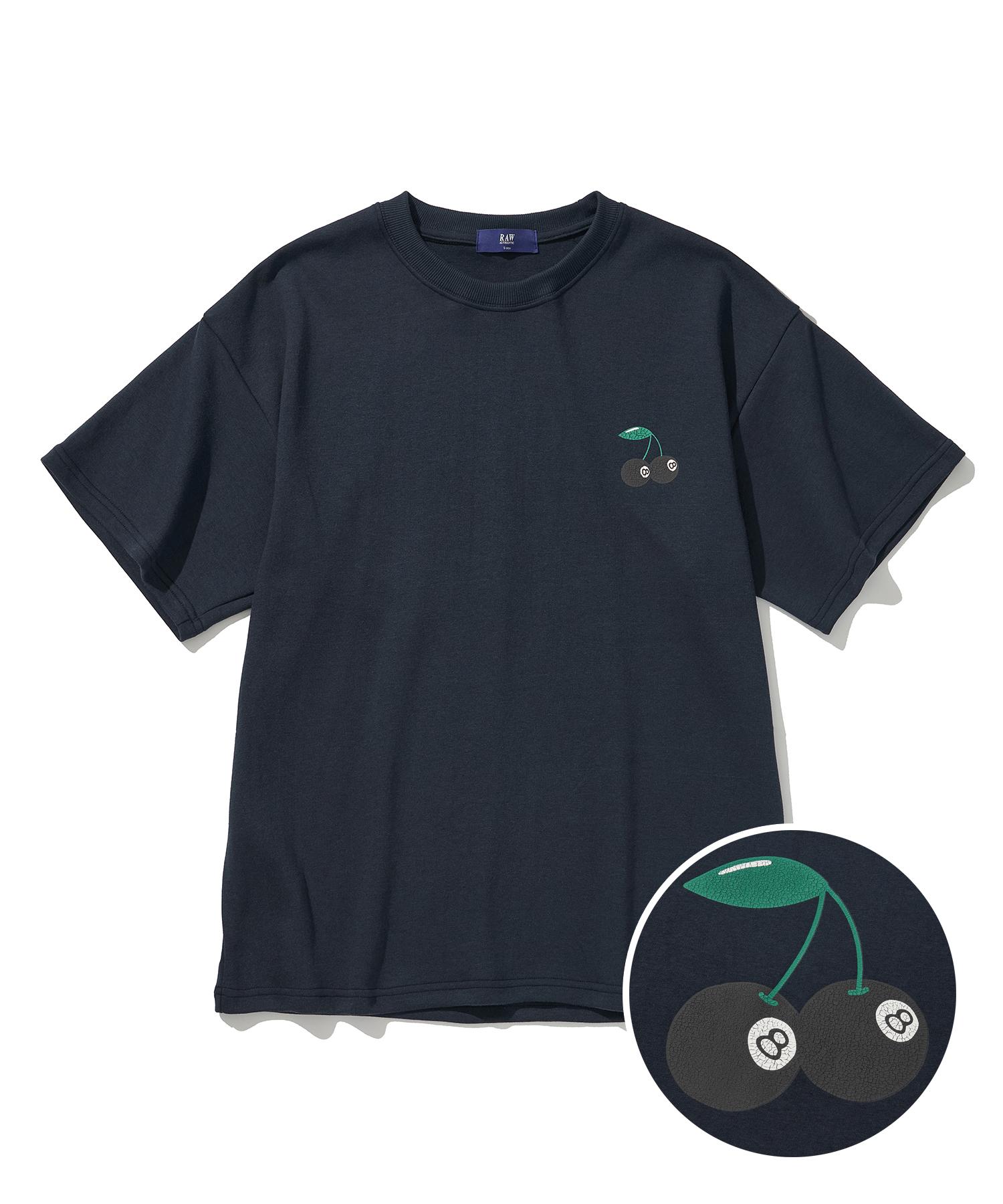 Row Lab Cherry Eightball Crack Binder Short Sleeve (Navy) S