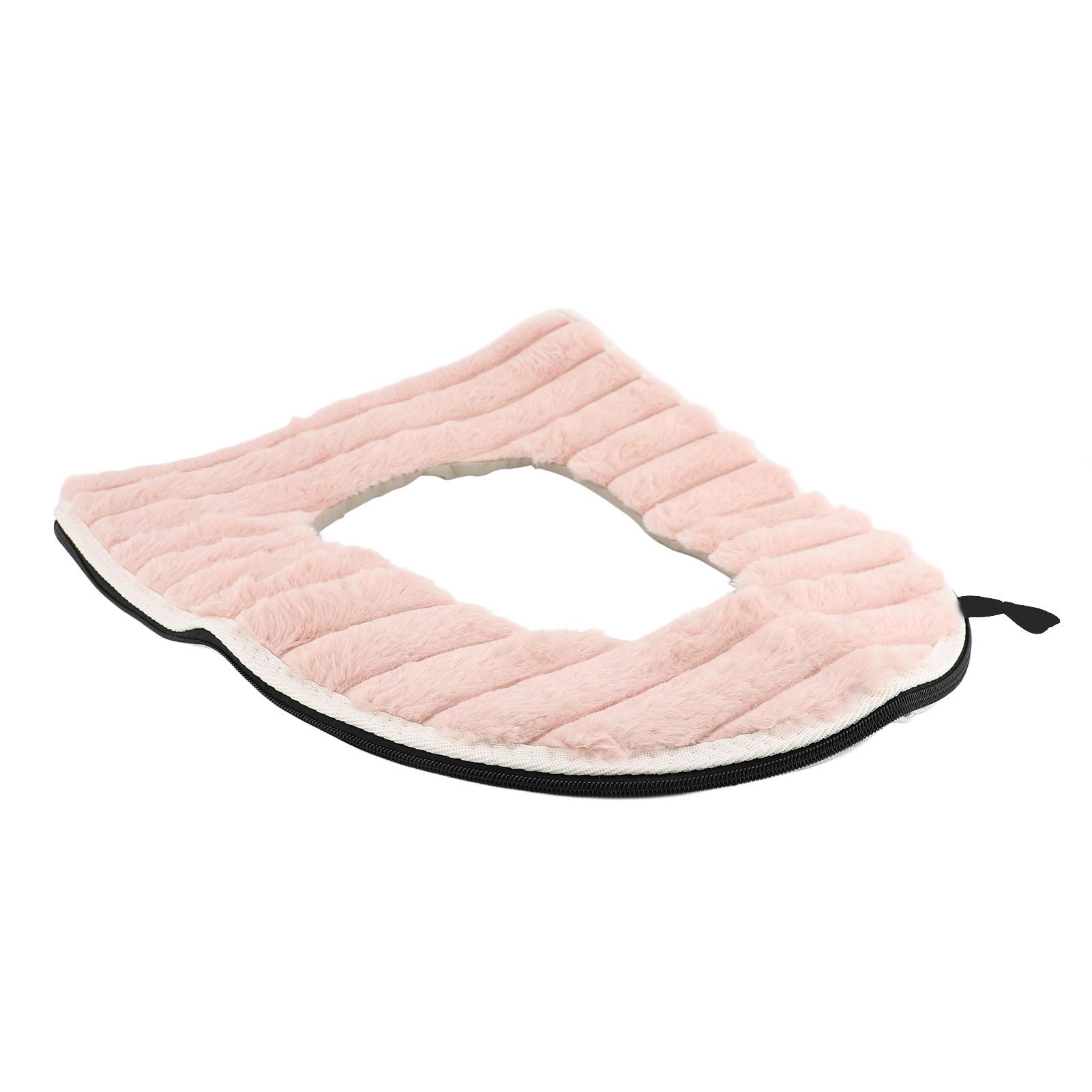 Couvercle de siège de toilette chauffant Alimenté par USB Coussin chauffant pour siège Lavable Tapis en tissu pour salle de bain à domicile 43x37cm
