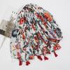 Small Fresh and Retro Blue and White Porcelain Cotton Linen Scarf Bali Yarn Scarf Simple Sun Protection Blue Floral Shawl Women