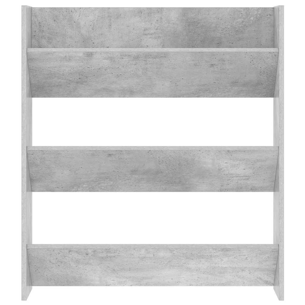 Wall Mounted Shoe Cabinet Concrete Grey 80 X 18 X 90 Cm Engineered Wood