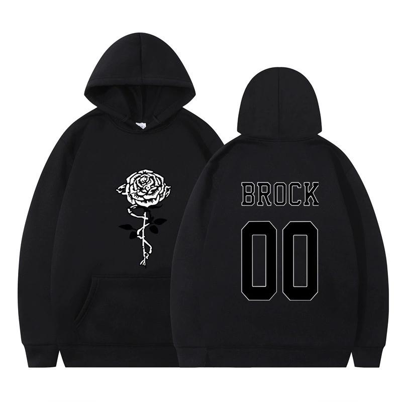 Men Women's Fleece Hooded BROCK Printed Spring Autumn Pullover Sweatshirt Fashion Hoodie Casual Hip Hop New Men Tracksuit Streetwear