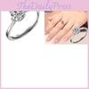 Fashionable And Elegant Diamond-encrusted Ring For Women Adjustable Six-claw Opening Ring