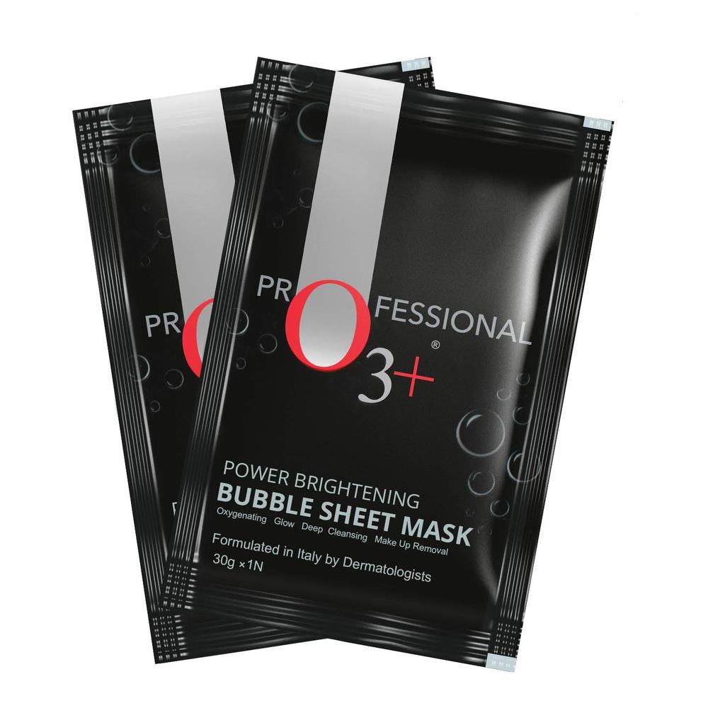 O3+ Power Brightening Bubble Sheet Mask For Deep Cleansing And Radiant Skin Glow 30 g Pack Of 2 For Even Tone Glow Boost