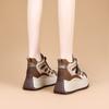 Retro inner height-increasing dad shoes autumn new lightweight sports velvet cotton shoes platform-soled high-top shoes