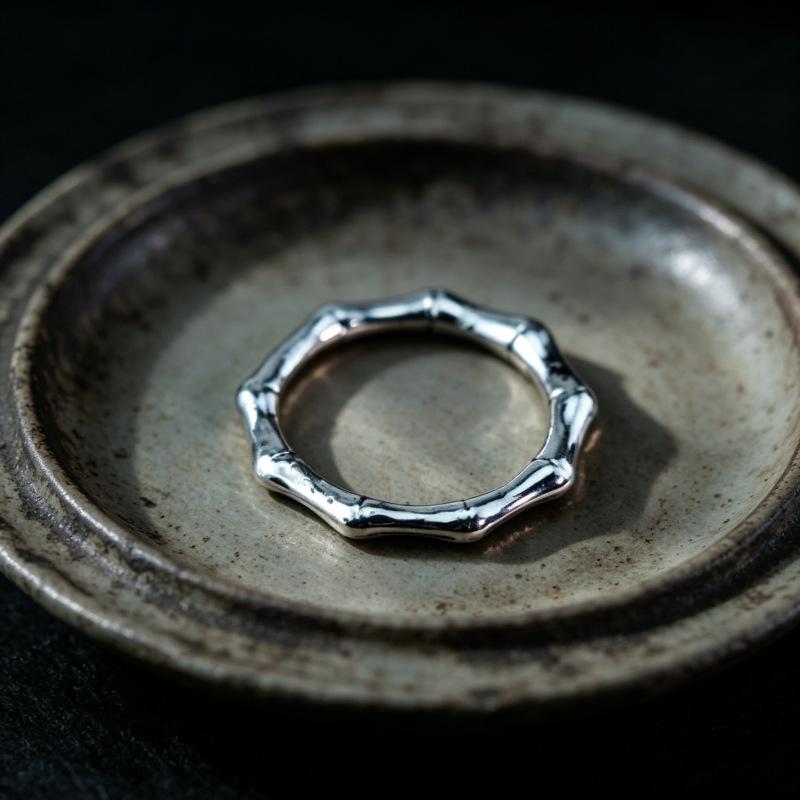 European & American Fashion Retro Smile Face Multi-layer Open Silver Ring - Trendy Korean Punk Simple Design for Women