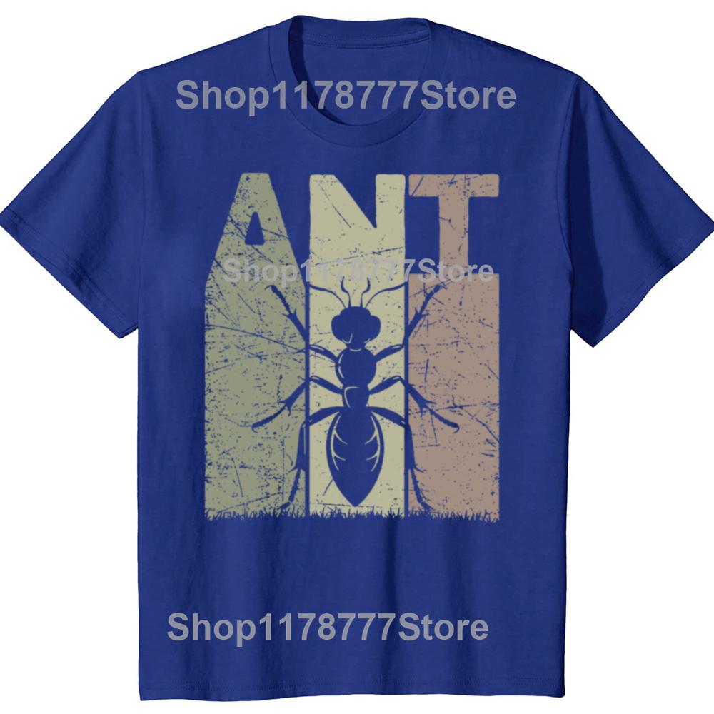 Funny Ant Vintage Entomology Retro Ant Keeper Entomologist Graphic Tshirts Men Casual Tshirt Cotton Loose Oversized T Shirt