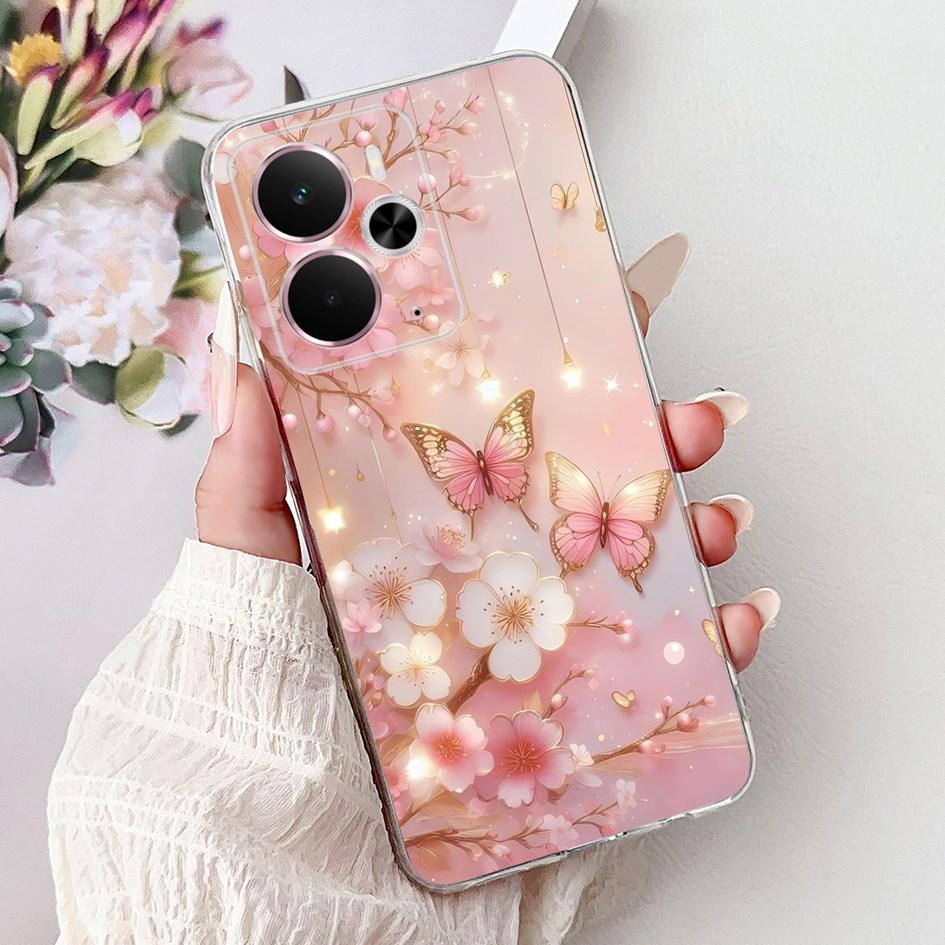 For Oppo Realme 14 14T 5G Case RMX5075 RMX5078 Popular Love Heart Shockproof Soft Silicone Cover For Realme14 Realme14T 5G Pouch