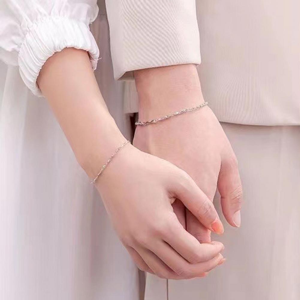Adjustable Size Bracelet Adjustable Size Couple Bracelets Simple Style Lightweight Wrist Jewelry for Unisex Love Gift with Extended Chain