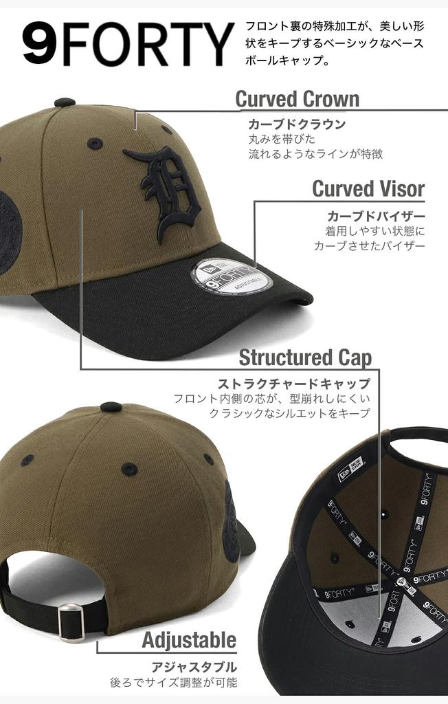 New Era 9FORTY Cloth Strap Cap 14948205 NER36C6265 DET Moss New Era Cap Side Patch MLB ONSPOTZ Special Order SIDE PATCH 2Tone MLB Detroit Tigers 940