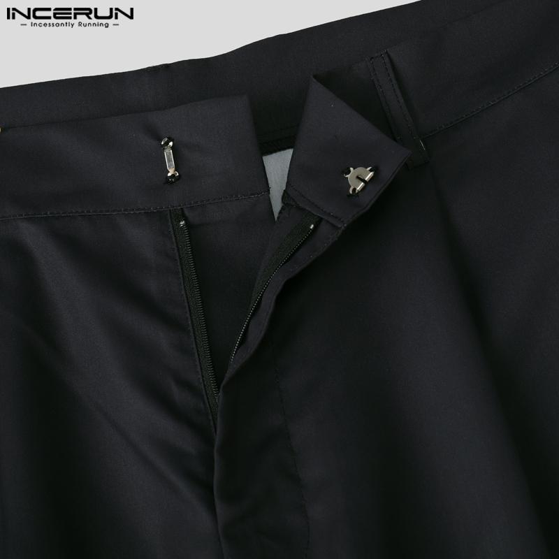 INCERUN Men Casual Loose Zip-up Waist Print Wide Legs Long Trousers Pants