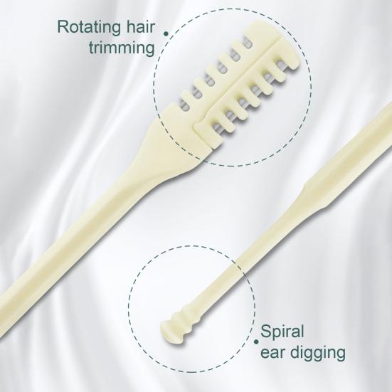 Nasal Hair Cutter Split Ends Trimmer Set 360-degrees Rotation Nose Trimmer Tweezers Portable Manual Hair Removal Tool for Men Women