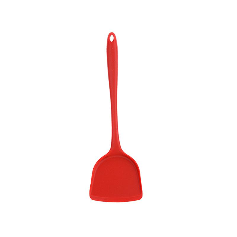 Kitchen utensils Silicone spatula Cooking Household cooking Cooking Shovel Easy to clean All-inclusive Kitchen Chinese shovel red