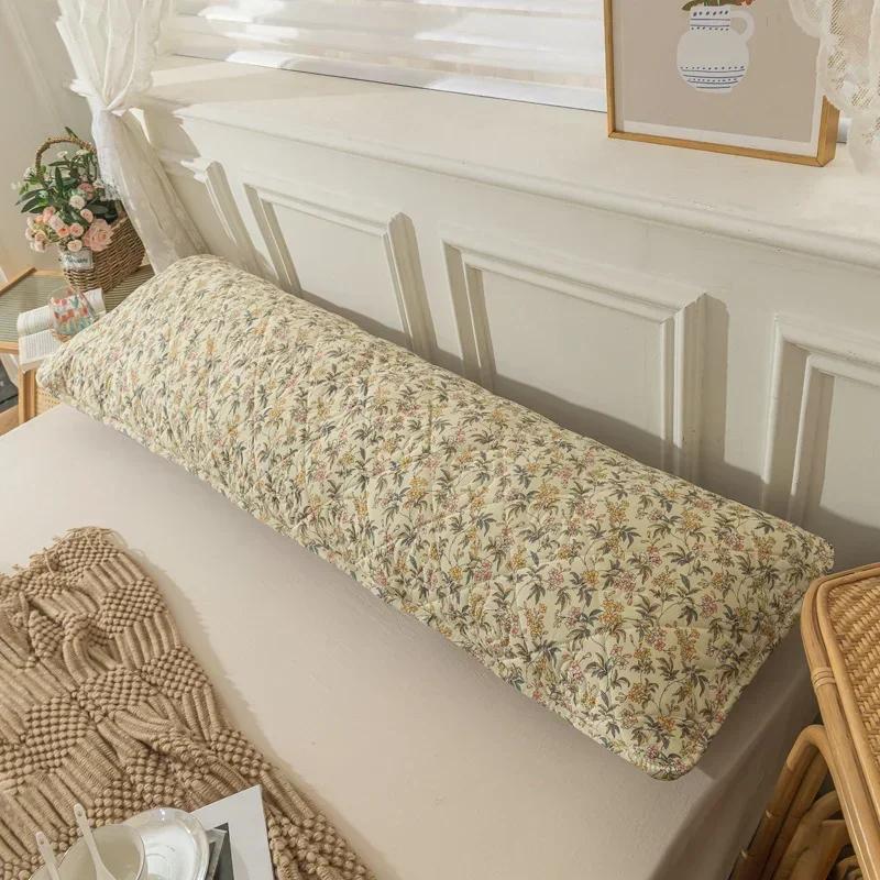 120/150/180cm Long Pillowcase Soft Polyester One-sided Quilted Hugging Pillow Cover Couple Lover Pillow Case