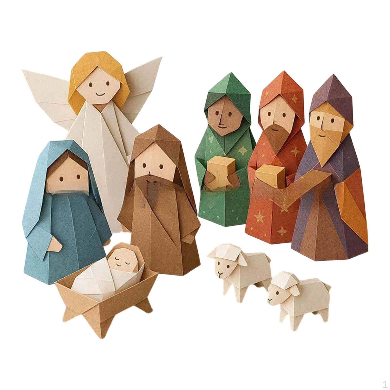DIY Paper Nativity Scene Craft Kit Christmas Ornament Creative Collectible