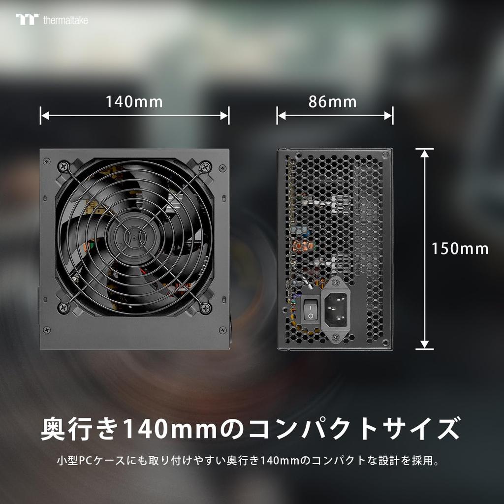 Thermaltake Smart Pro 600W 80PLUS Standard Certified 600W ATX PC Power Supply Unit PS-SPD-0600NNFAWJ-1 PS1461