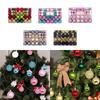 100x Boules de Noël Ornements Décoration Arbre DIY Pendentifs Boules de Noël Suspendues pour la Saint-Valentin Fête de Fête Mariage Intérieur