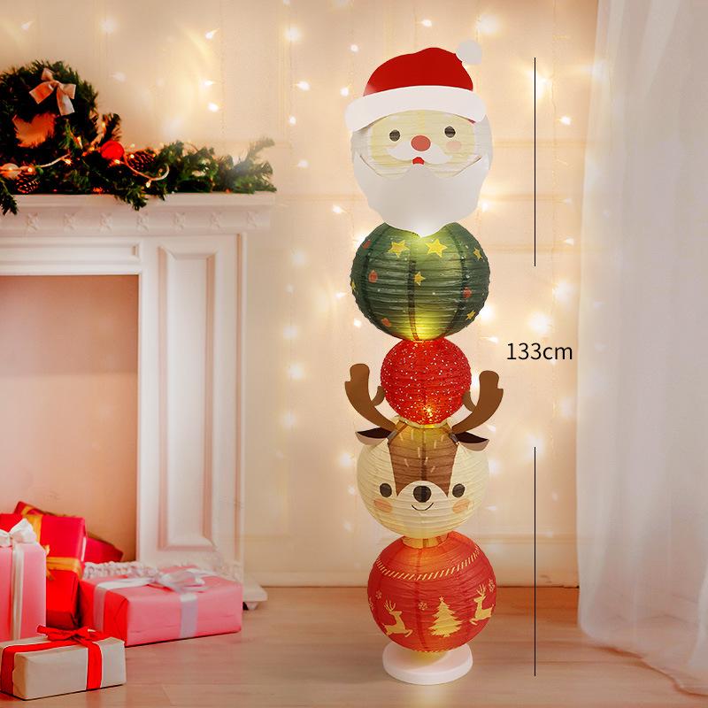 Christmas Lantern Ornaments for Store Window Display and Holiday Scene