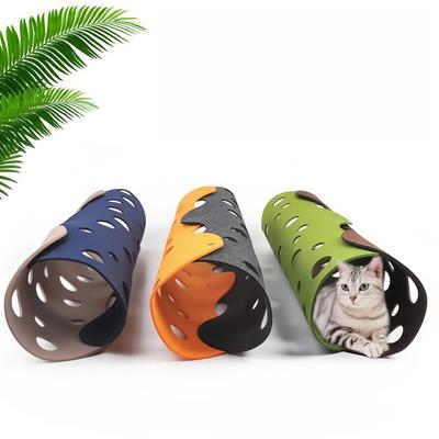 DIY Avtagbar Djur Katt Tunnel Hopfällbar Filt Katt Tunnel Hund Husdjursleksaker