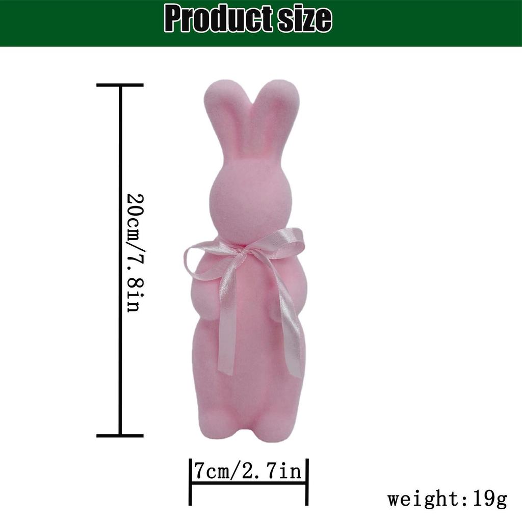 6-Color Easter Bunny Plush Moss Decoration - Cute Living Room Ornament