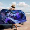 T-Tower Of Fantasy Cartoon Microfiber Blanket Quick Drying Beach Towels Oversized Printing Super Absorbent Pool Towel Blanket