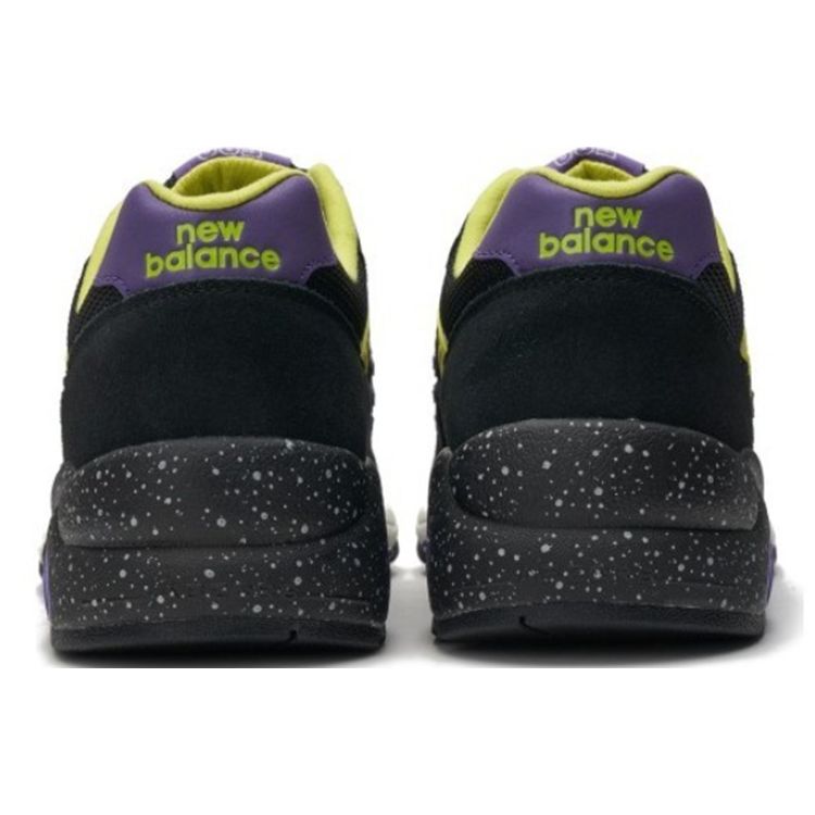 New Balance Nb 580 Classic Splicing Comfortable Fabric Shock Absorption Low Top Casual Running Shoes Unisex sneaker Black Purple CMT580TF