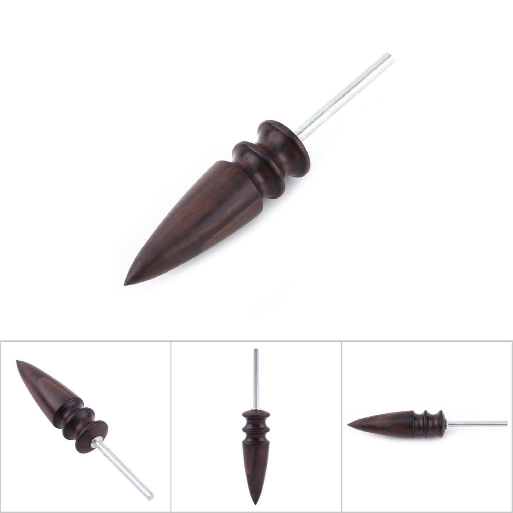 1pc Blackwood Wooden Leather Craft Edge Burnisher Pointed Head Tool