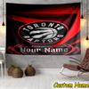 Custom Name Raptors basketball Logo Tapestry Room Decoration Wall Hanging for Living Room Bedroom, dormitory, Birthday and Christmas gifts
