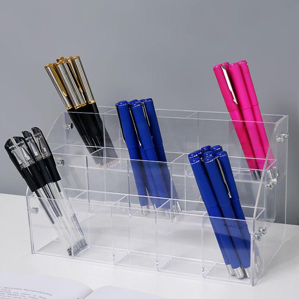 Acrylic Mark Pen Holder 2/3/4/5 Layer Brush Storage Rack Stationery Display Shelf  Office/School