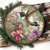 Vintage Hummingbird Tin Sign 8x8 Inch Retro Metal Wall Art For Home Cafe Decor