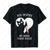 Du inspirierst meinen inneren Serienmörder Lustiges Katzenliebhaber T-Shirt Sommer Cartoon Muster Unisex Erwachsenen Stil Bedrucktes T-Shirt Oberteile