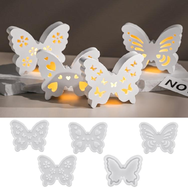 Hollow Butterfly Artisanal Silicone Mold Food Safe Material For Decorative Box Making And Creative Gift Crafting Projects