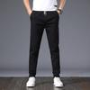 Men's Casual Trousers - Summer Lightweight New Style Straight-Leg Trousers Korean-Style Trendy Slim-Fit Elastic Waistband Stretch Trousers