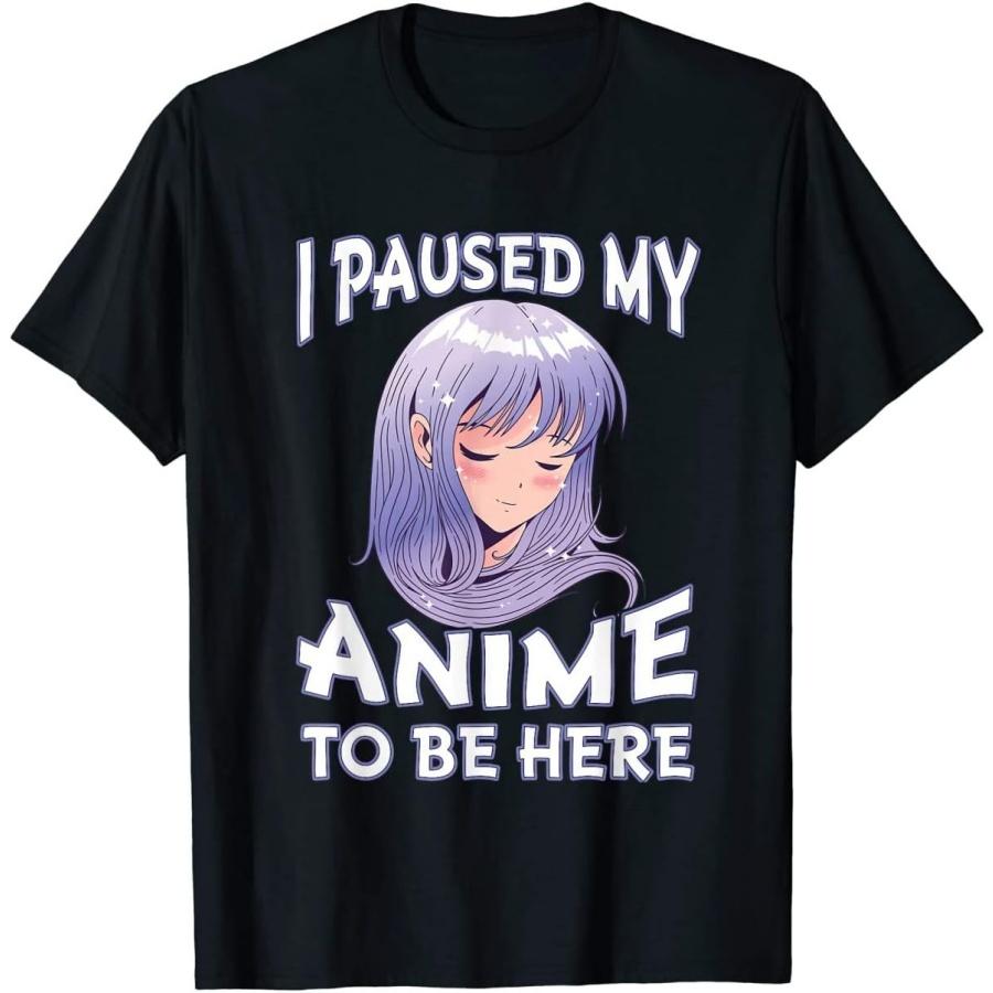 

I Paused My Anime to Be Here Anime Merch Funny Otaku Gifts T-Shirt Men Women _ by VnSupertramp Apparel (CA Direct) Black XXXXXL чорний