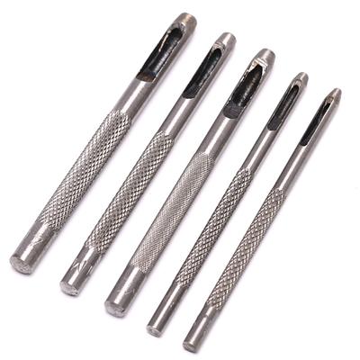 5Pcs Leather Round Shape Hole Punch Kit Belt Watch Band Hollow Diy Tool With Box
