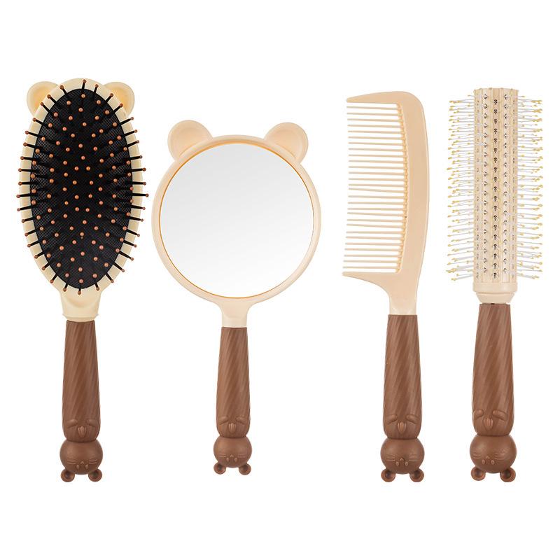 Portable Hairdressing Set: Soft Scalp Massage Comb & Air Cushion Curler for Women
