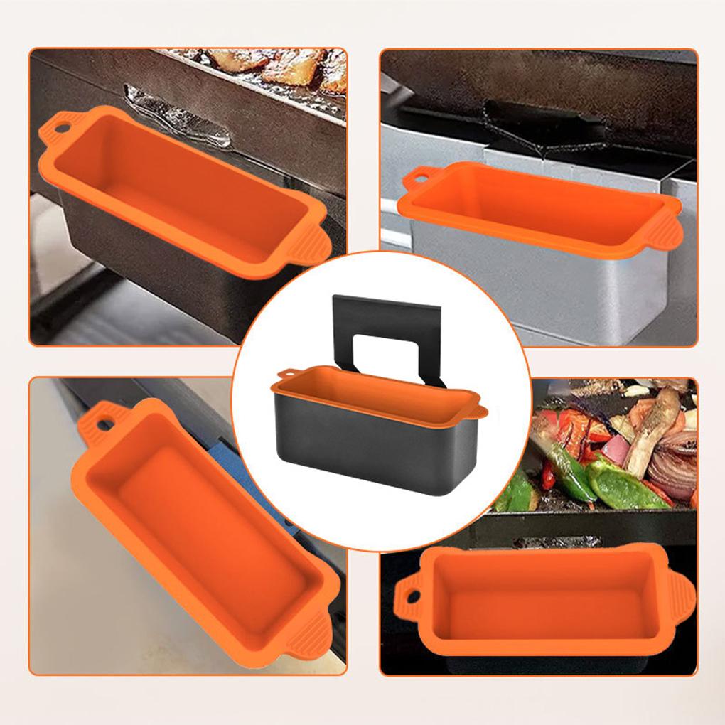 Accessoires de Grill en Silicone Durables et Résistants à la Chaleur Doublure de Four Bac Récupérateur Grill en Silicone pour Plat à Four